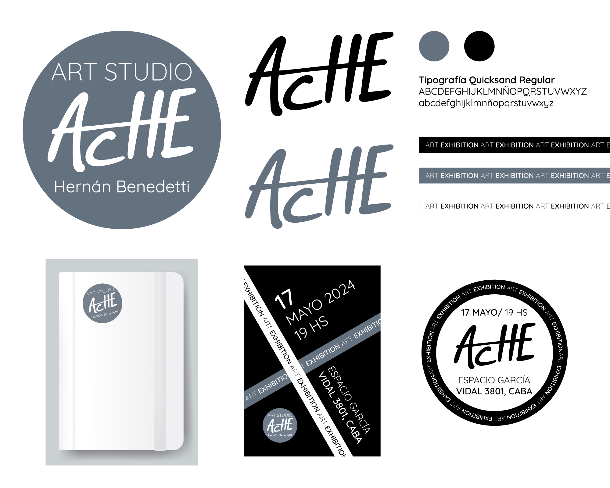 Identity for a visual artist: ACHE